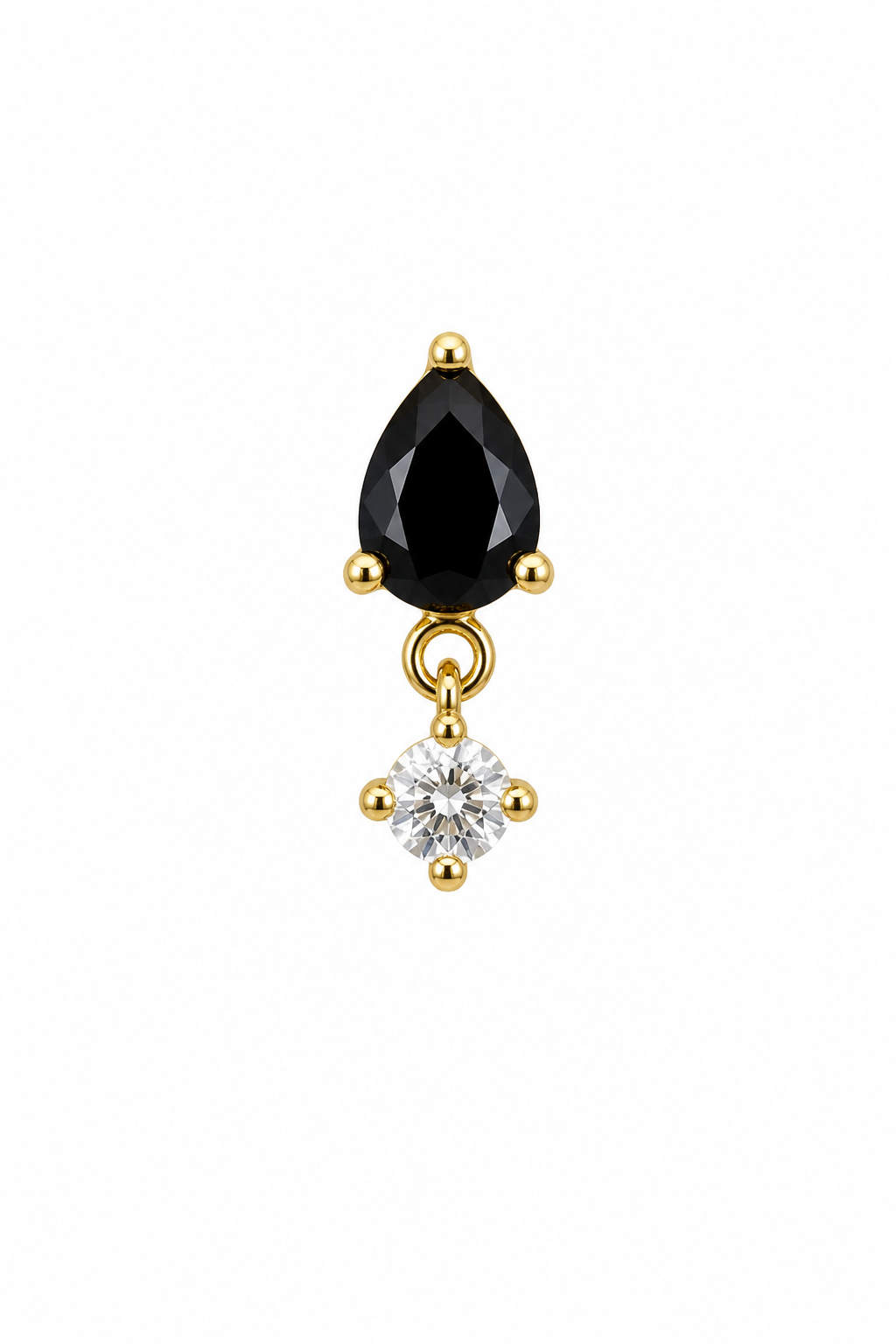 Crystal Teardrop Screwback Earring