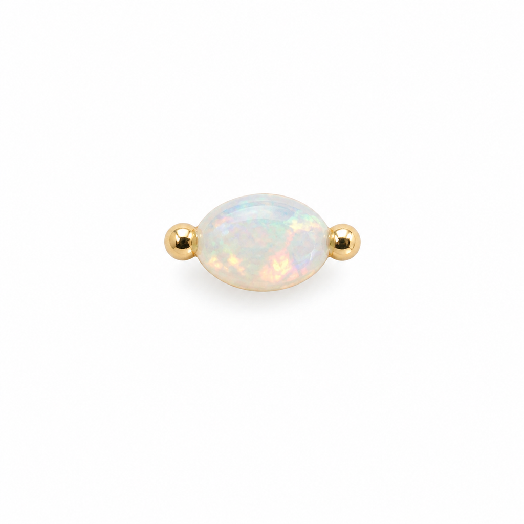 Fire Opal Screwback Earring