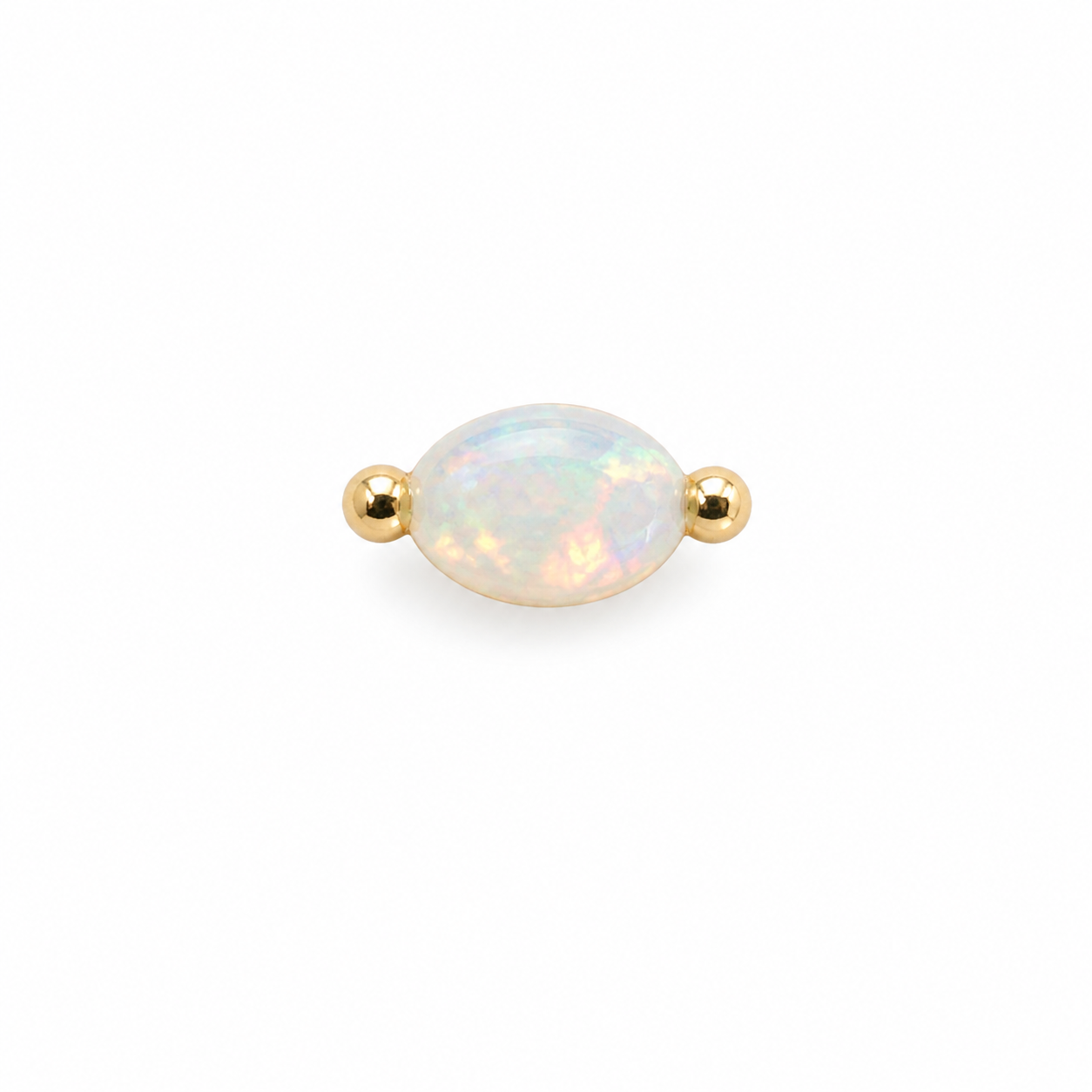 Fire Opal Screwback Earring