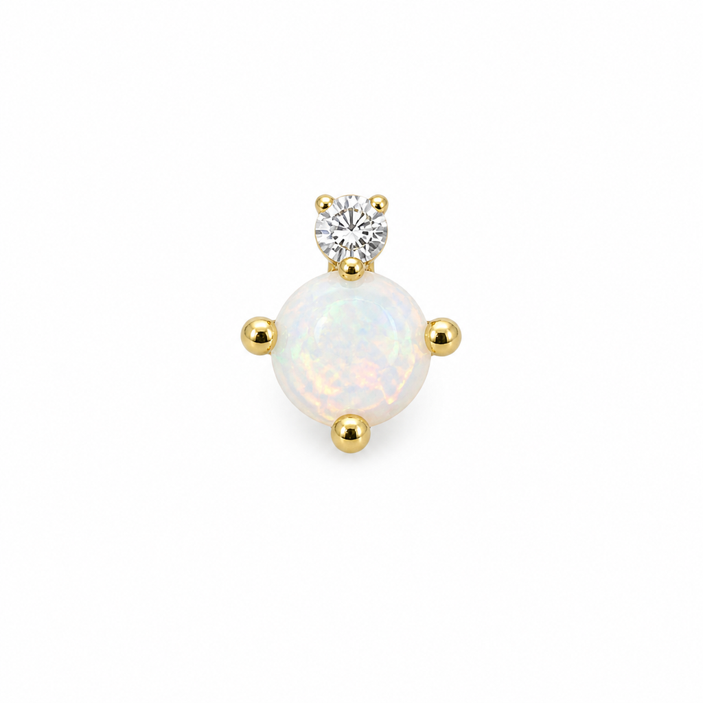Fire Opal Screwback Earring