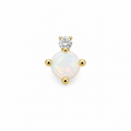 Fire Opal Screwback Earring