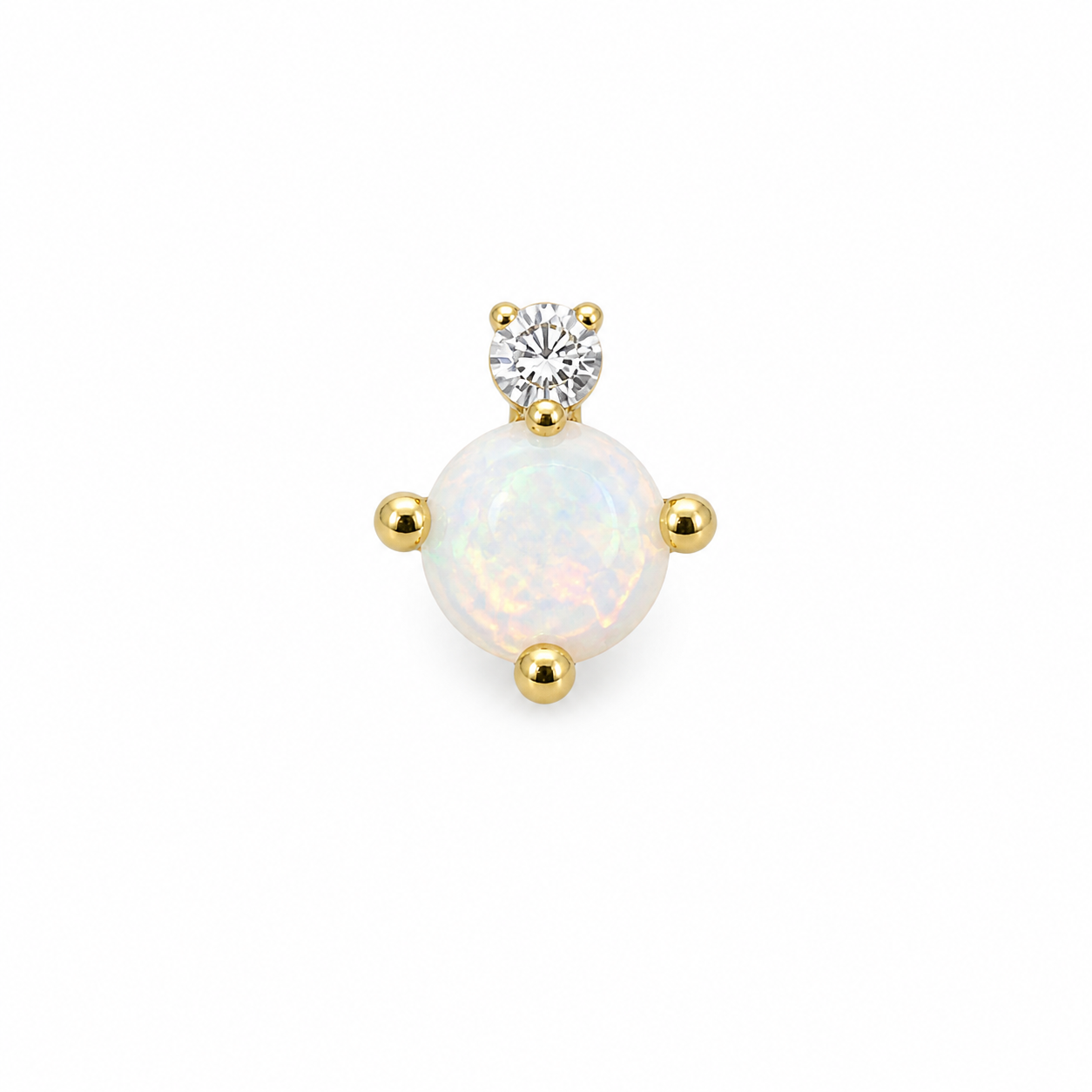 Fire Opal Screwback Earring