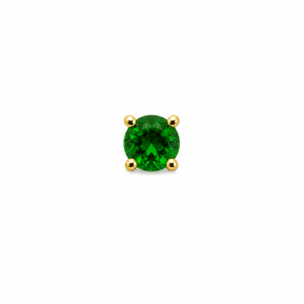 Green Crystal Screwback Earring