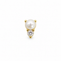Pearl Crystal Screwback Earring