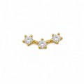 Triple Crystal Screwback Earring