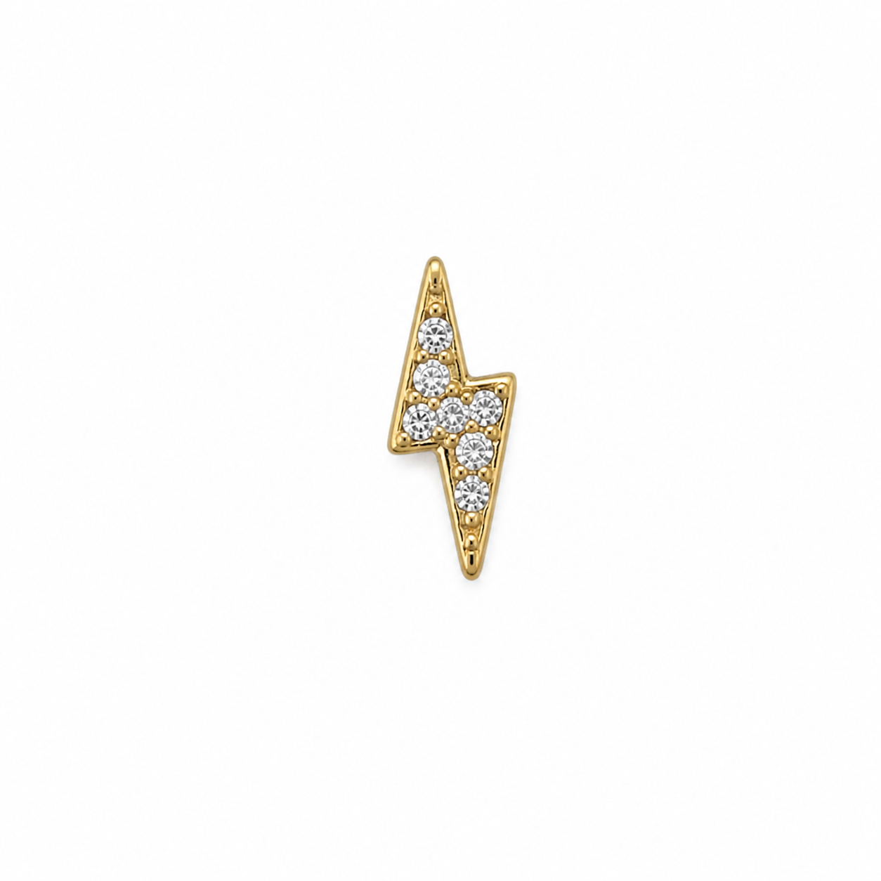 Crystal Lightning Bolt Screwback Earring