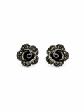 Large Marcasite Stud Earrings