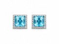 Pavé Square Crystal Stud Earrings