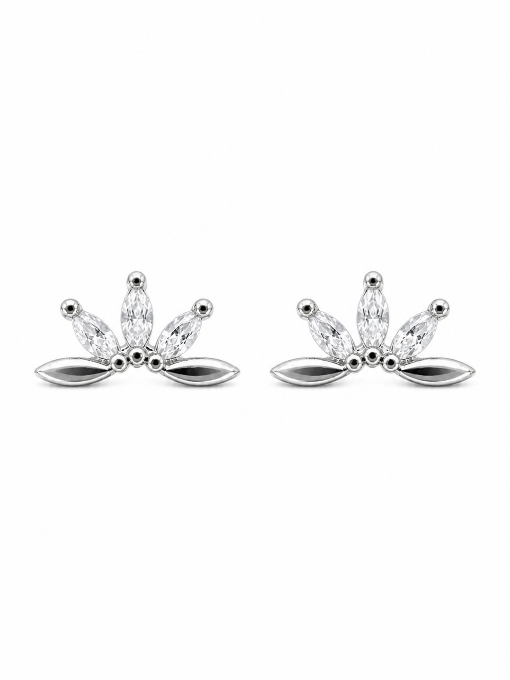 XL Crystal Flower Stud Earrings