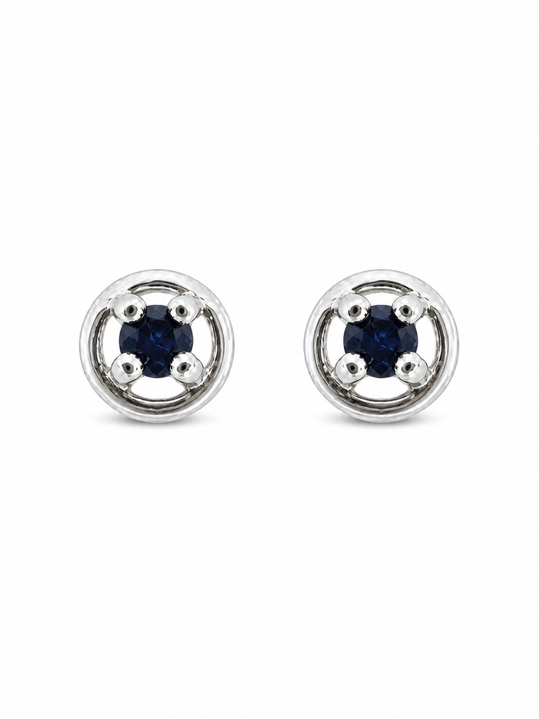 Small Blue Crystal Stud Earrings