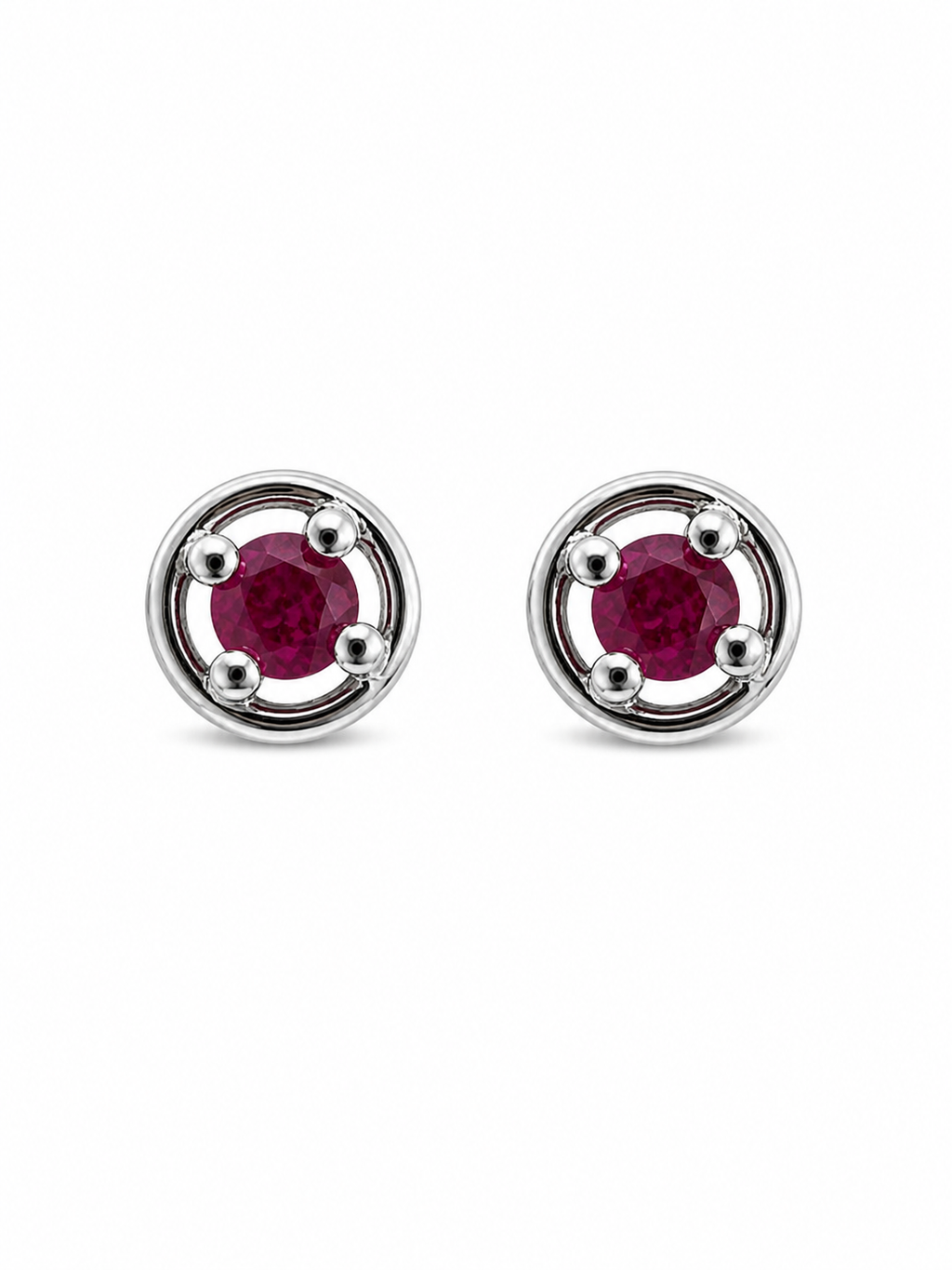 Red Crystal Stud Earrings