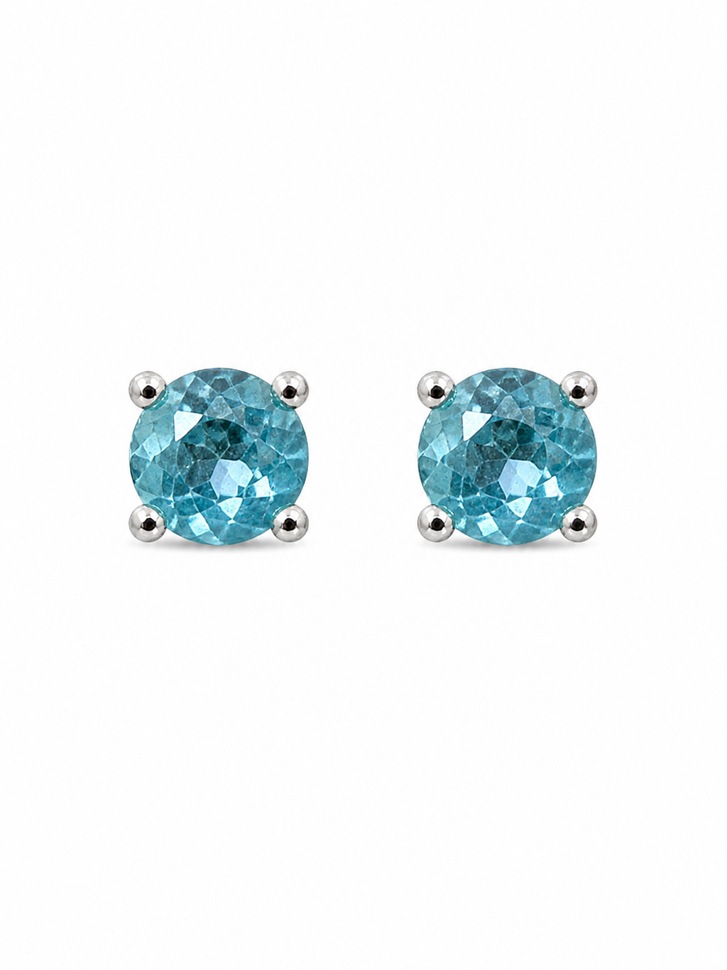 Petite Swiss Blue Crystal Stud Earrings
