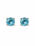 Petite Swiss Blue Crystal Stud Earrings
