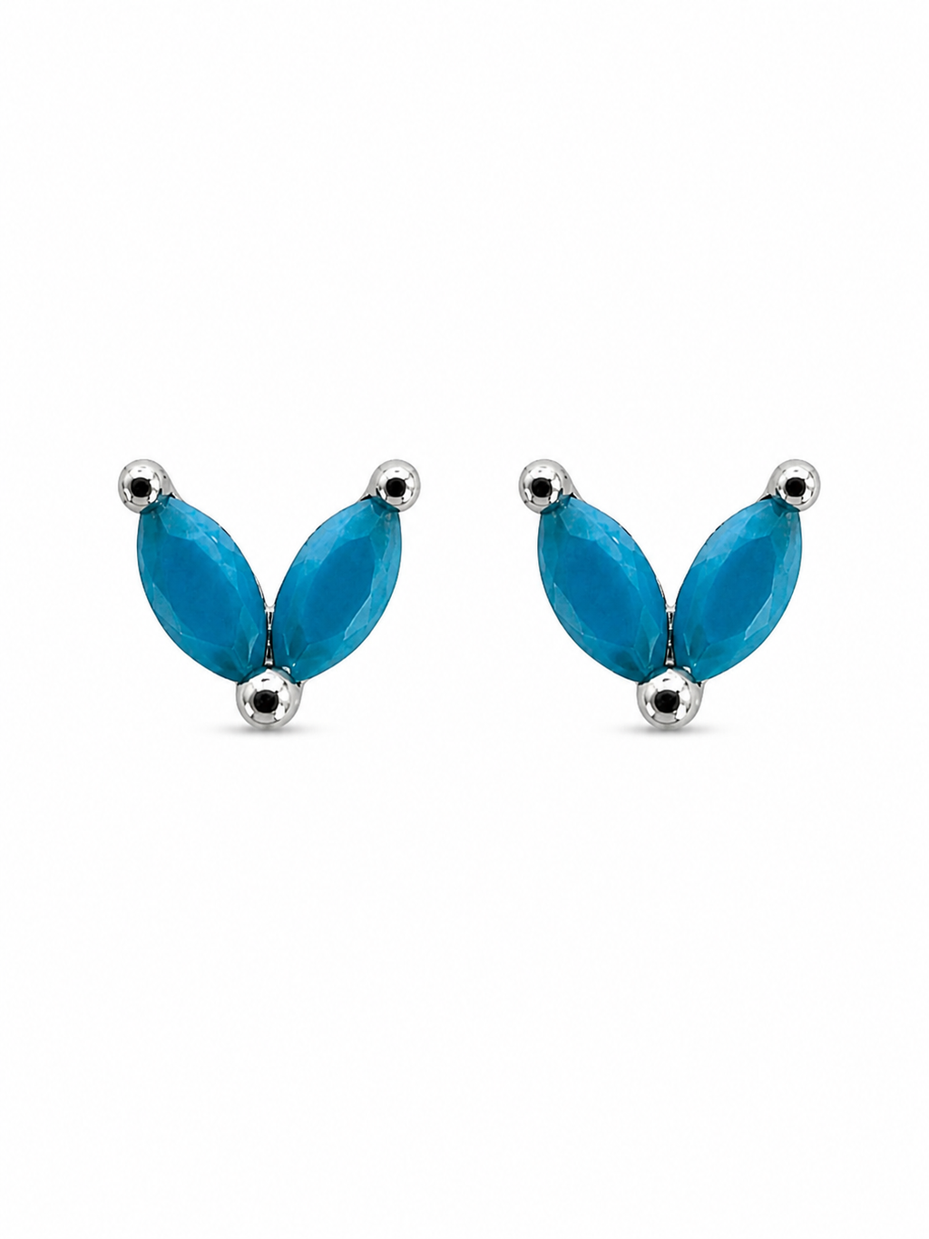 Blue Crystal Stud Earrings