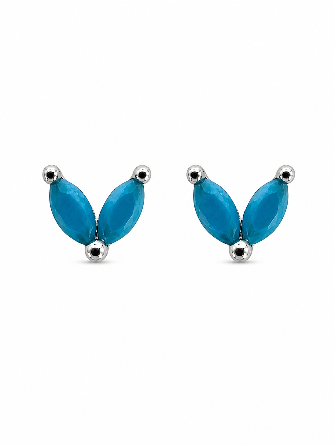 Blue Crystal Stud Earrings