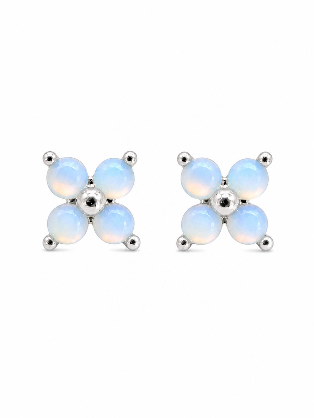 Large Blue Crystal Stud Earrings