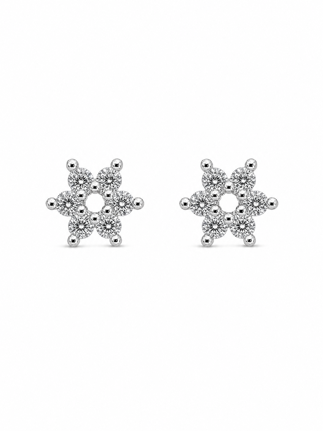 Large Crystal Flower Stud Earrings