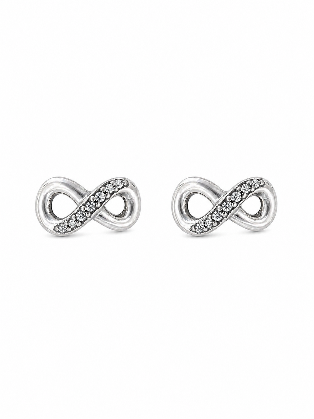 Crystal Infinity Stud Earrings