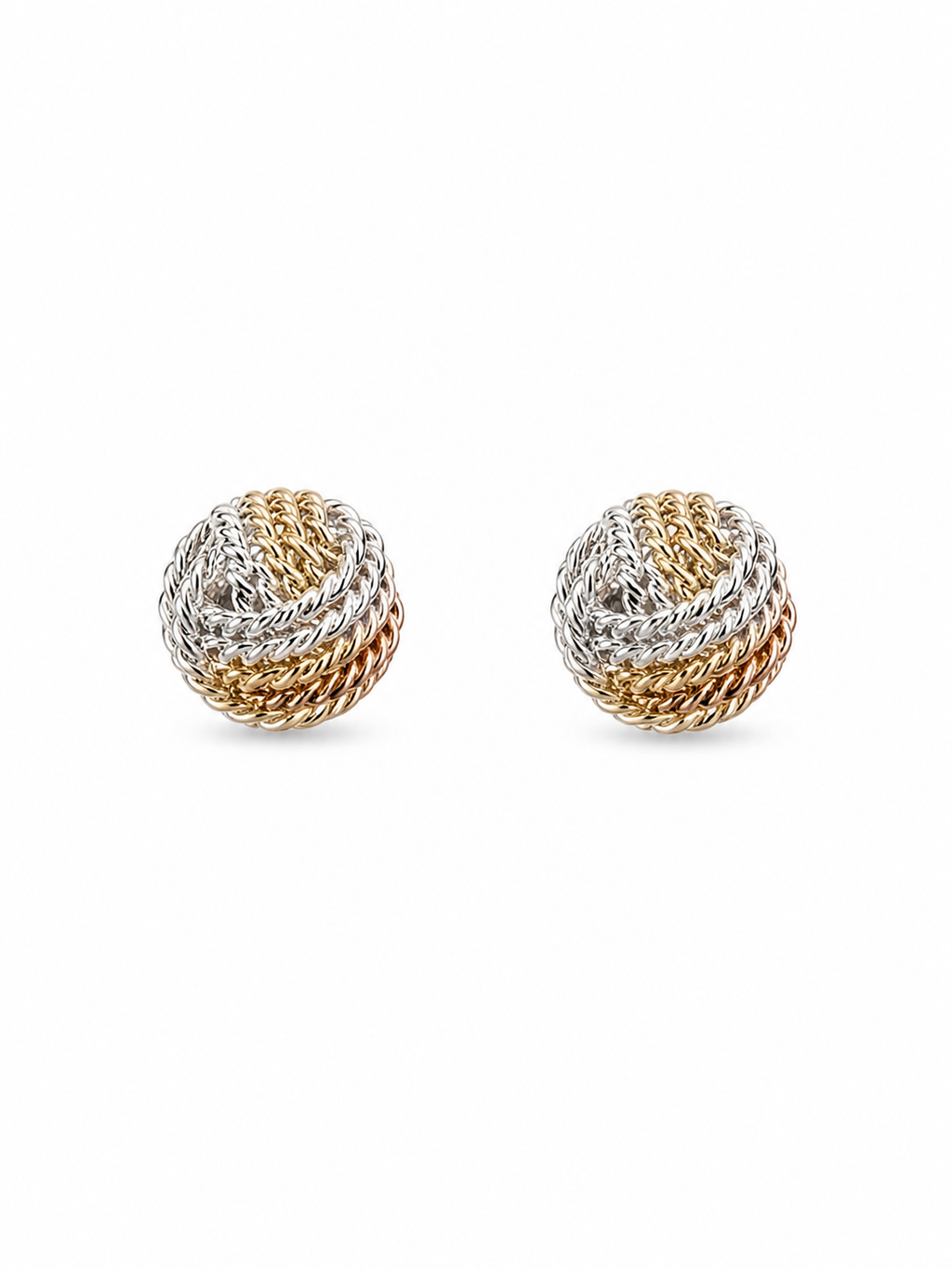 Braided Knot Stud Earrings