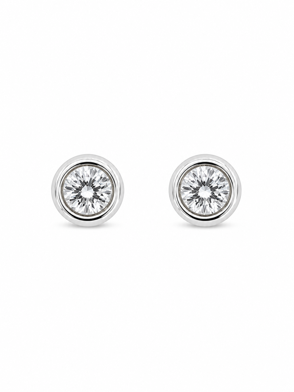 Petite Bezel Crystal Stud Earrings