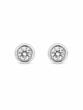 Petite Bezel Crystal Stud Earrings