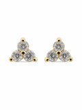 Small Crystal Gold Stud Earrings