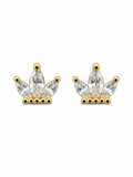 Crystal Gold Stud Earrings