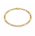 Solid 10k Gold Figaro Chain Bracelet