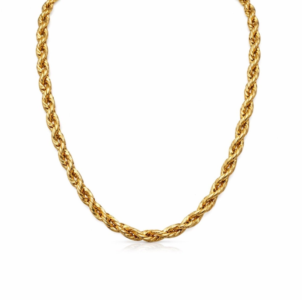 Solid 10k Gold Diamond Cut Rope Chain