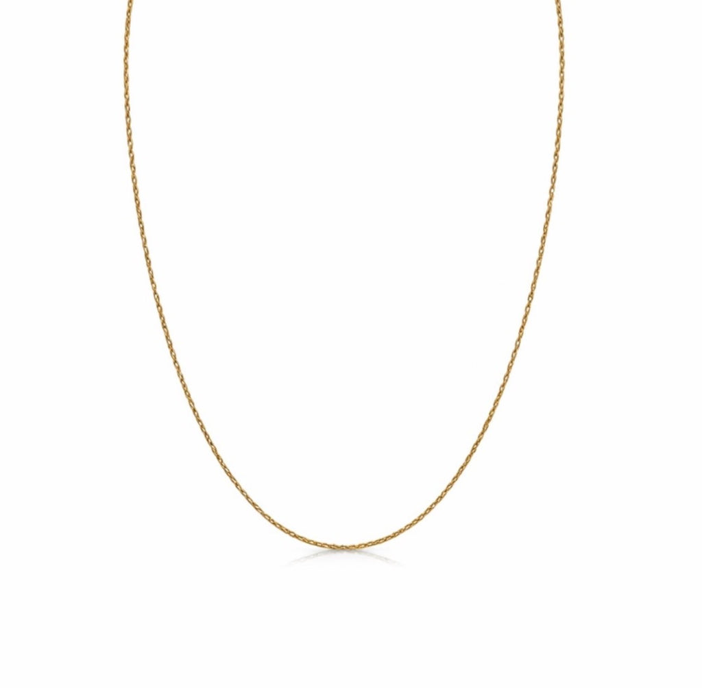 Solid 10k Gold Micro Singapore Chain Necklace