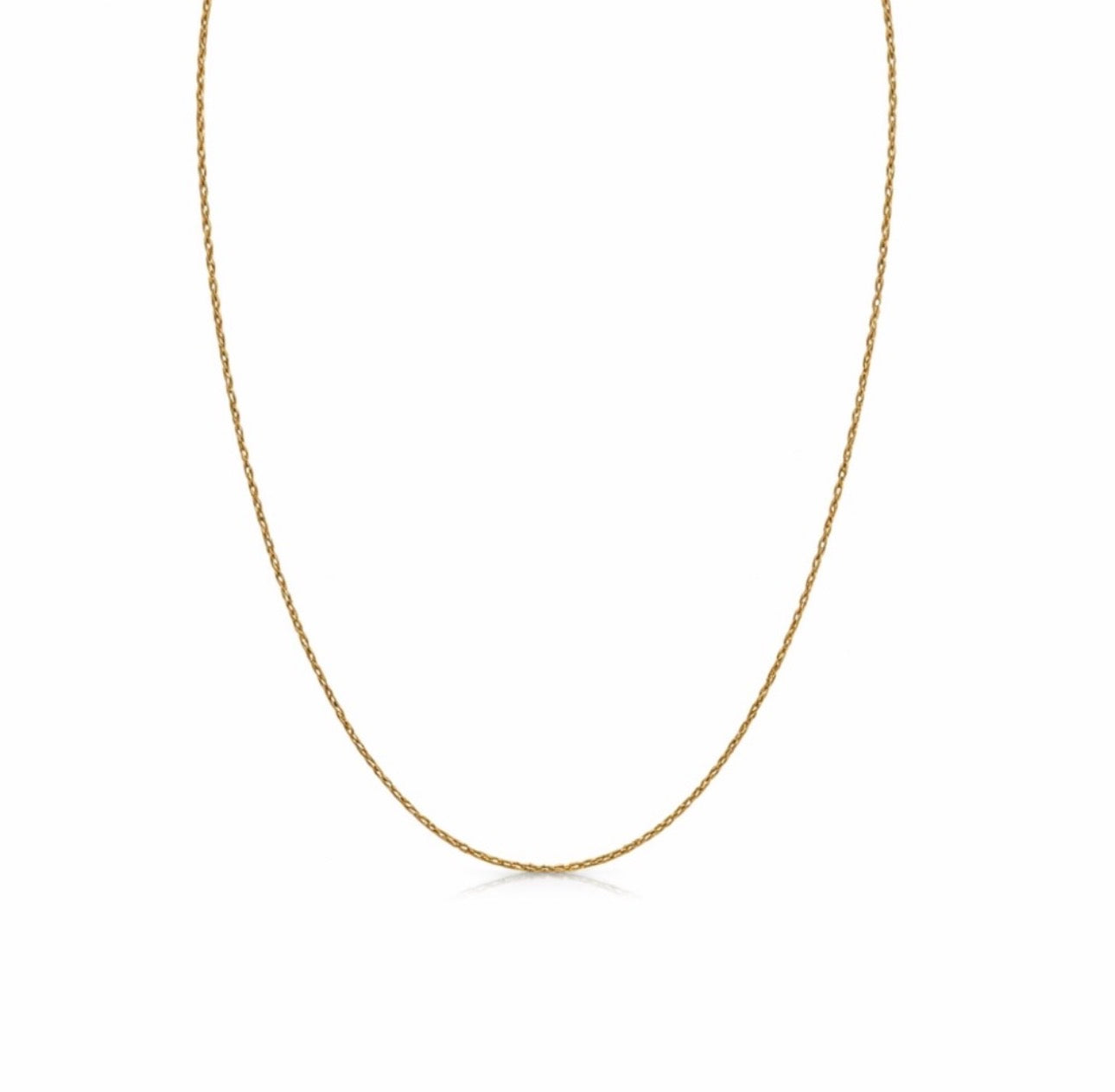 Solid 10k Gold Micro Singapore Chain Necklace