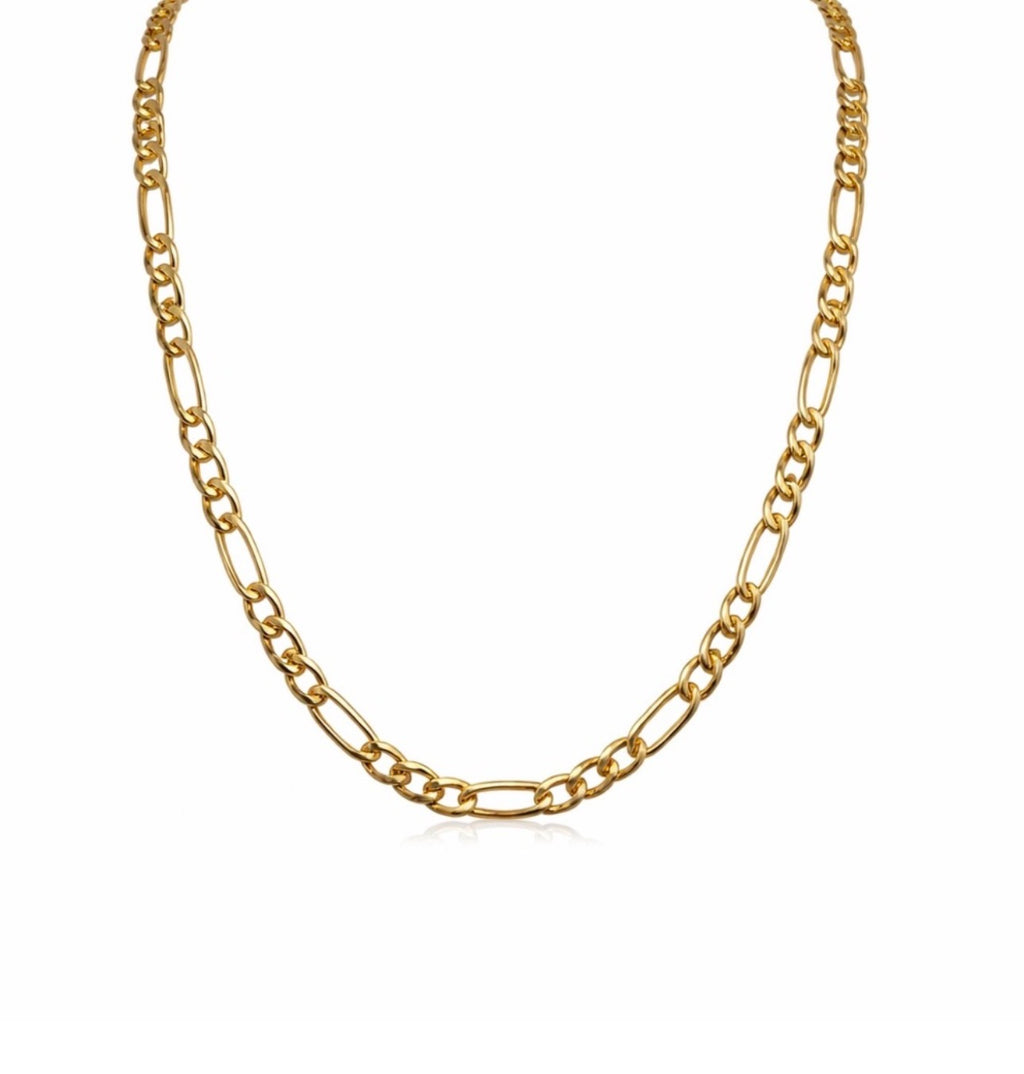 Solid Gold 10K Figaro Chain