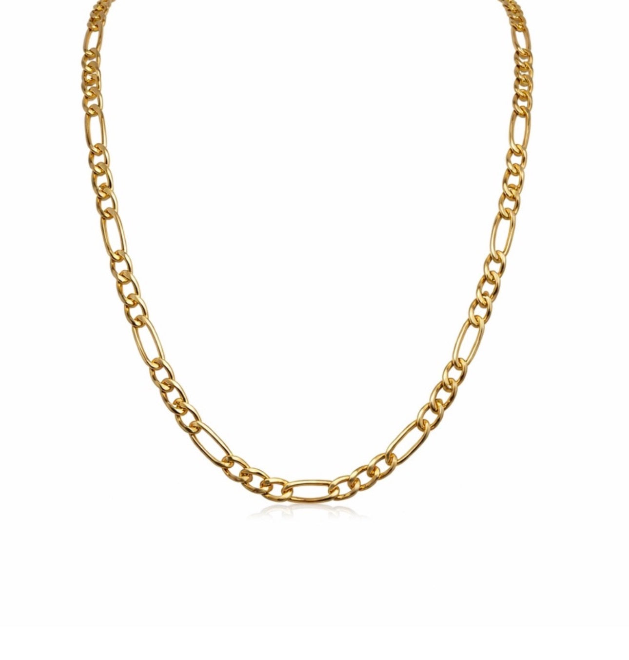 Solid Gold 10K Figaro Chain