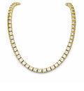 11.0 CT Gold Moissanite Tennis Necklace
