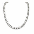 15.0 CT Silver Moissanite Tennis Necklace