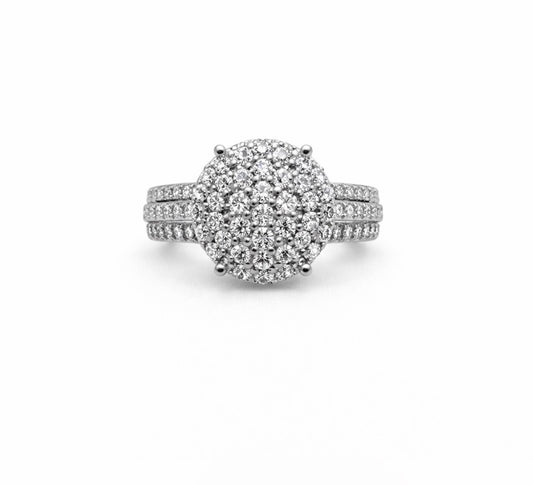 .25 CT Moissanite Circle & Pavé Band