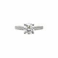 1.17 CT Moissanite Solitare w/ Pave Band