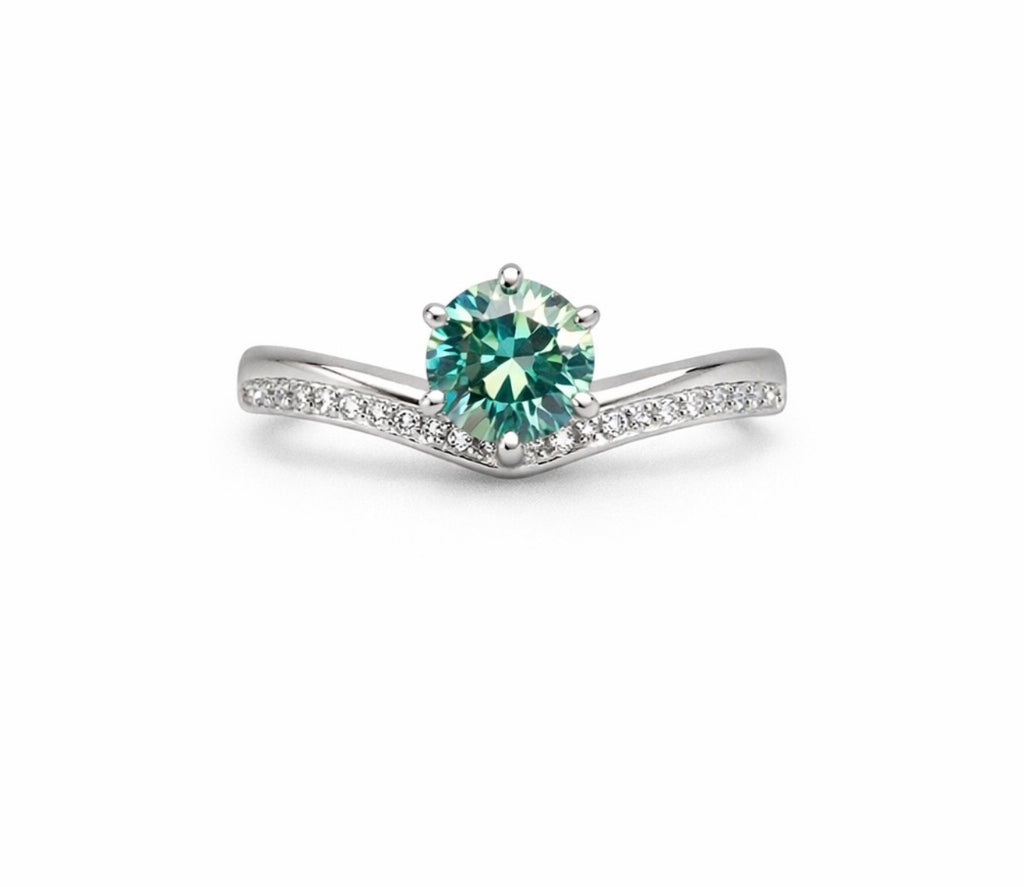 1.0 CT Alexandrite Moissanite Ring #37