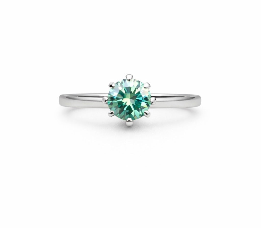 1.0 CT Alexandrite Moissanite Ring #36