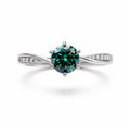 1.0 CT Alexandrite Moissanite Ring