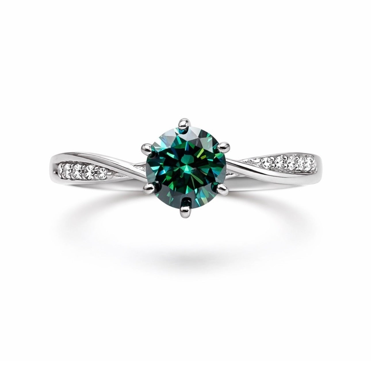 1.0 CT Alexandrite Moissanite Ring
