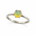 Ethiopian Opal Solitaire Ring