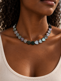 Black Shell Heart Beaded Necklace | Custom Made To Order