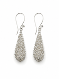 Sterling Silver Lace Teardrop Earrings