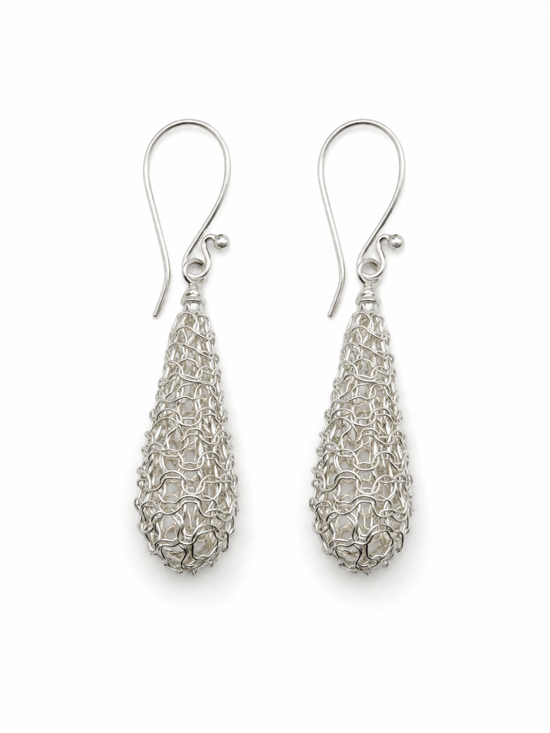 Sterling Silver Lace Teardrop Earrings