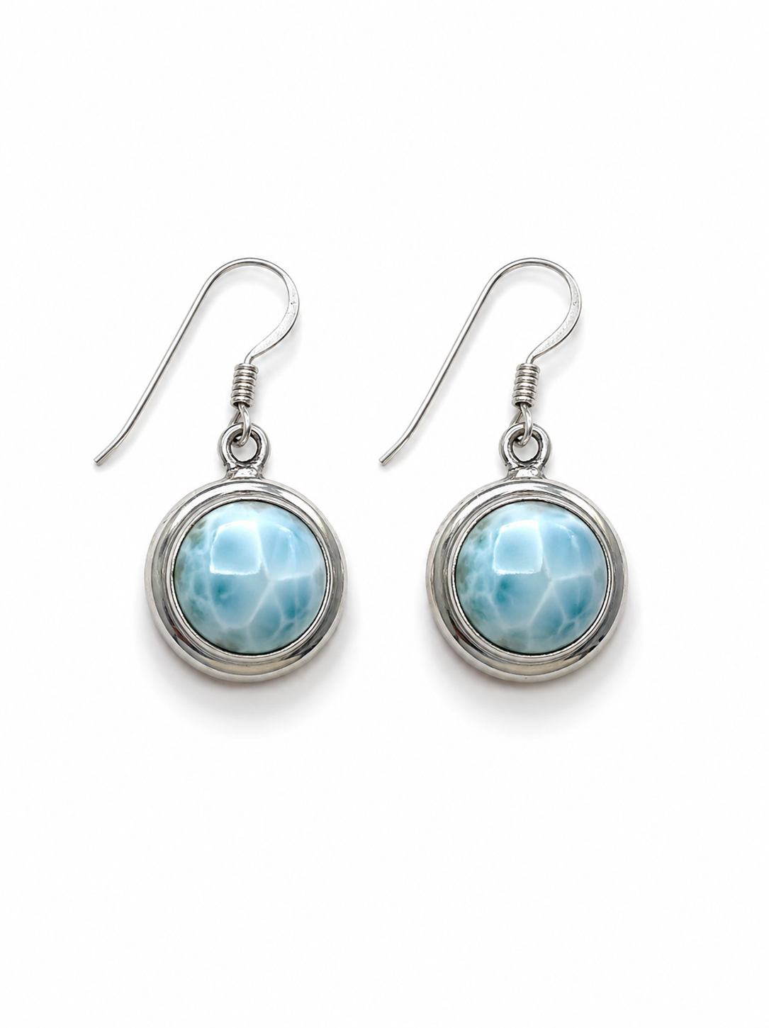 Larimar Hook Earrings #1
