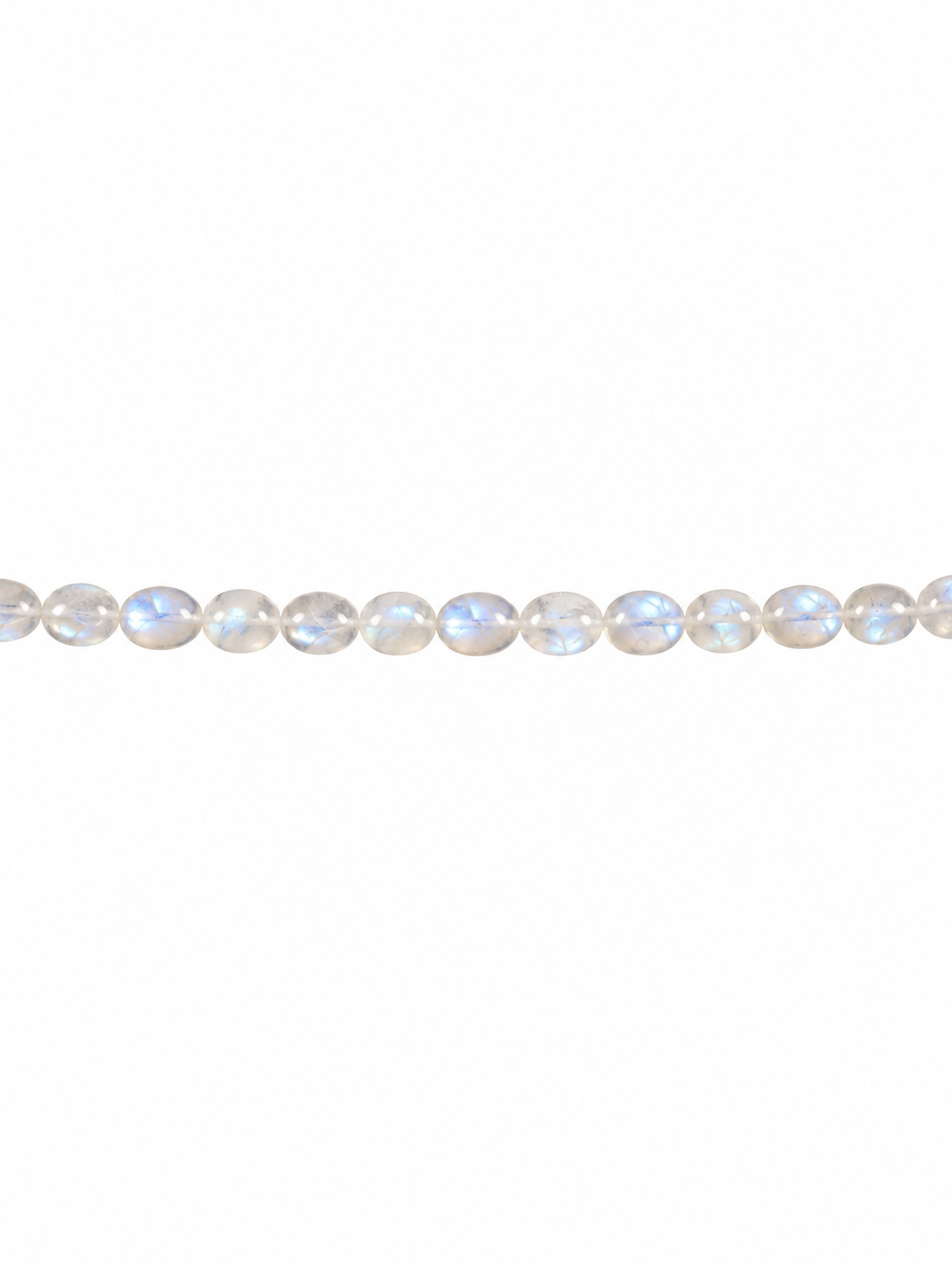 Rainbow Moonstone Cabochon Beaded Necklace | Custom Made To Order