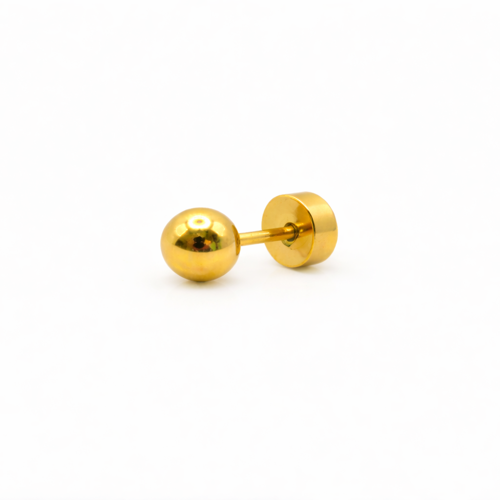 Large Ball Screwback Earring