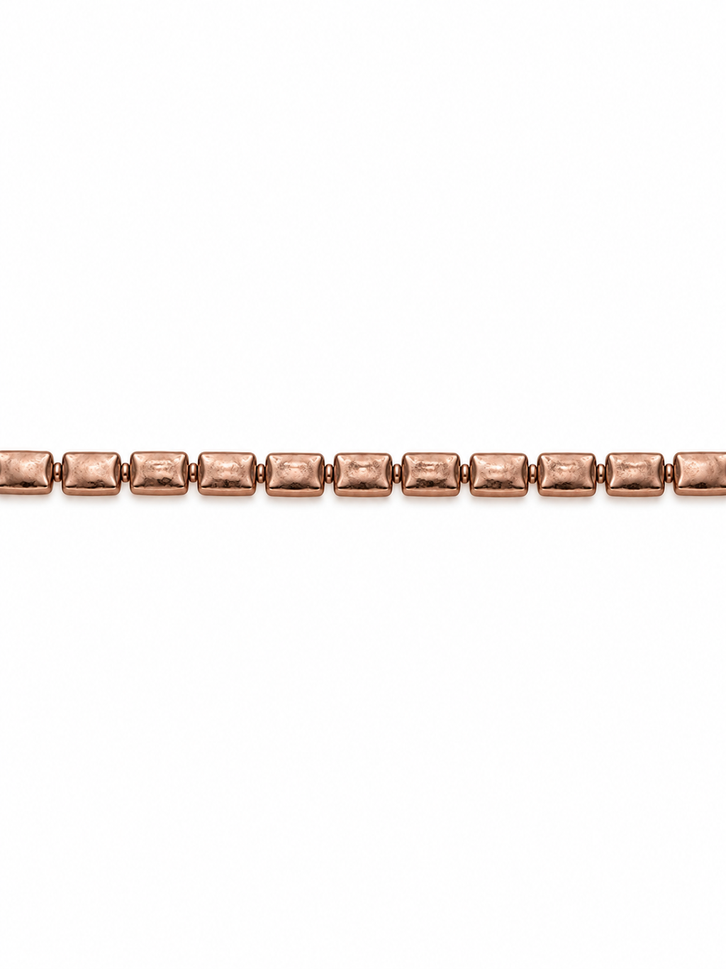 Copper Rectangular Beaded Bracelet | Custom Made To Order