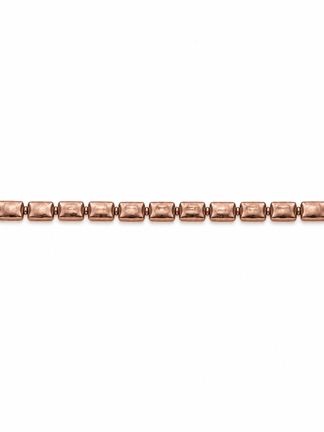 Copper Rectangular Beaded Bracelet | Custom Made To Order